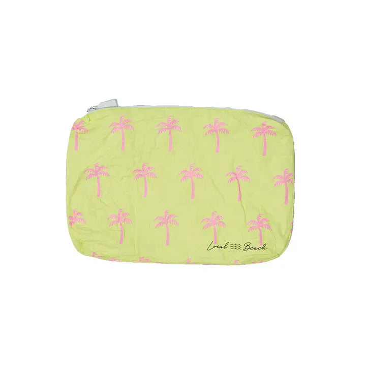 Yellow Neon Palms Water Resistant Tyvek Pouch