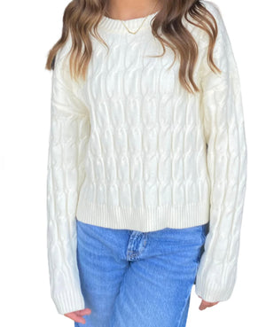 Ecru Cable knit Sweater