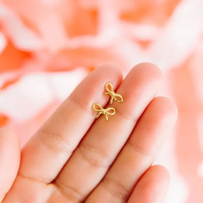 Gold Bow Earrings