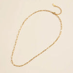 Paper Clip Gold Link Necklace