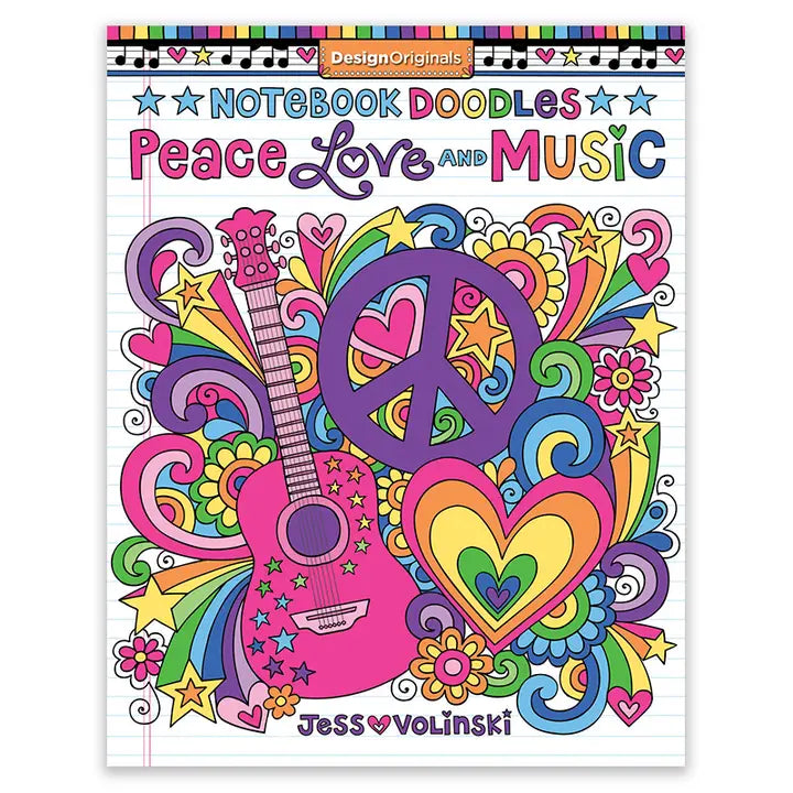 Peace Love and Music Doodles Coloring Book