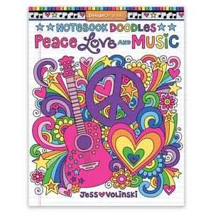 Peace Love and Music Doodles Coloring Book