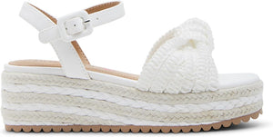 Steve Madden Girl's J Cookie Espadrille Wedge Sandal White