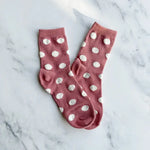 Pink Polka Dot Socks