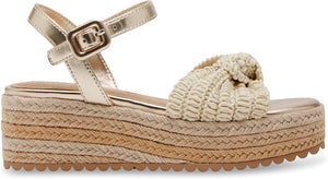 Steve Madden Girl's J Cookie Espadrille Wedge Sandal Natural