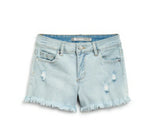 Brittany Fray Hem Shorts - Light Indigo