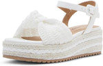 Steve Madden Girl's J Cookie Espadrille Wedge Sandal White
