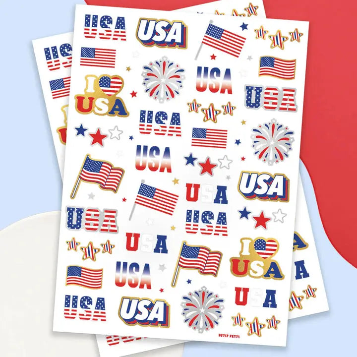 Stars & Stripes 70 Foil Patriotic Tattoos