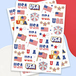 Stars & Stripes 70 Foil Patriotic Tattoos