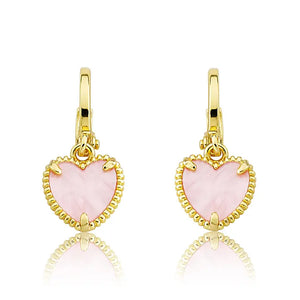 Mother of Pearl Heart Hanging Earring