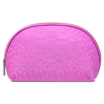 Pink Puffy Flowers Oval Cosmetic Case