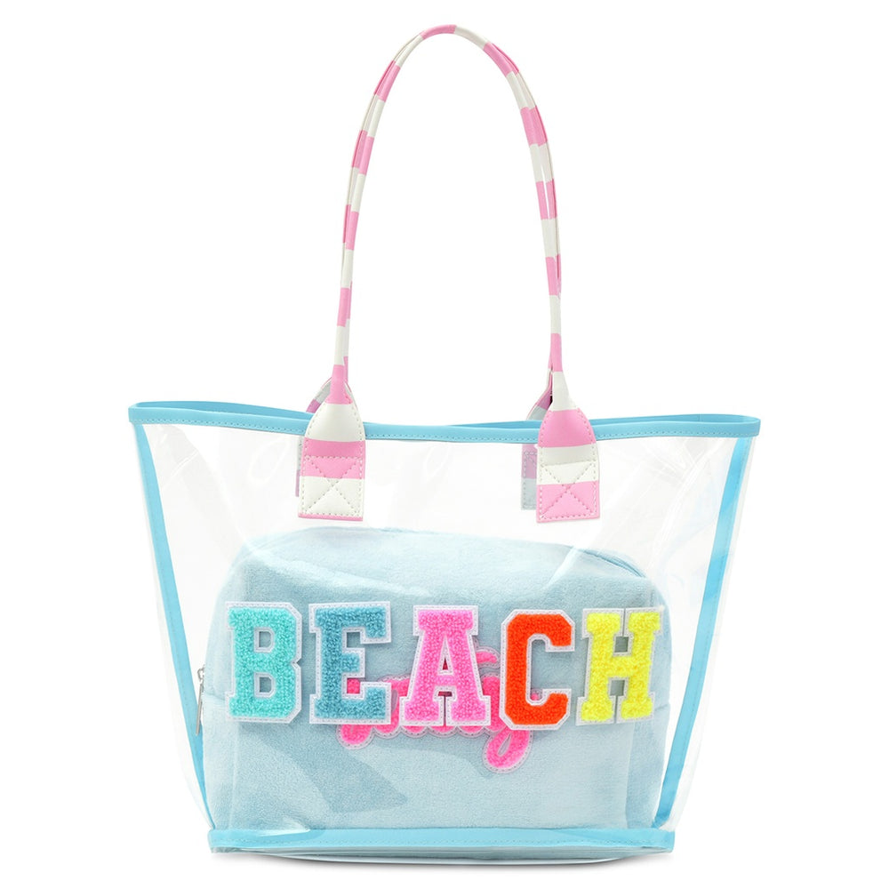 Clear Beach Tote Bag 2-Piece Set