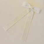 White Lace Belle Bow Hair Clip