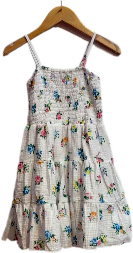 Flowers by Zoe White Multicolor Floral Liberty Dress