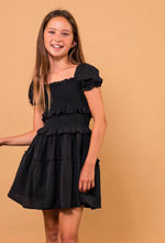 Berkley Black Puff Sleeve Dress