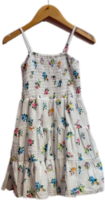 Flowers by Zoe White Multicolor Floral Liberty Dress