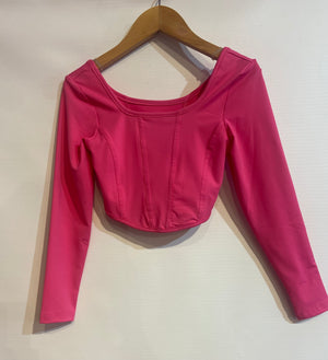 Neon Pink Long Sleeve Vivienne Top