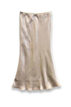 Anastasia Satin Maxi Skirt Champagne