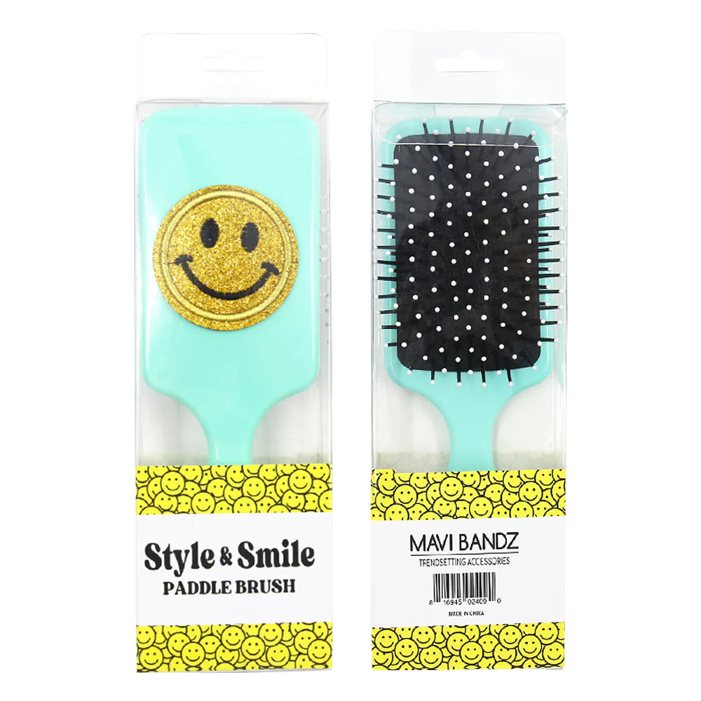 Varsity Glitter Smiley Face Brush