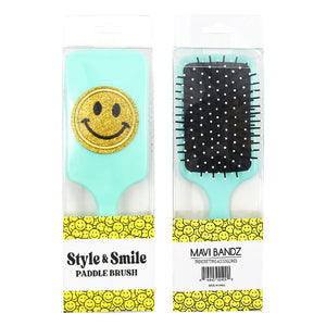 Varsity Glitter Smiley Face Brush