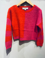 Livie Two Tone Red & PInk Sweater