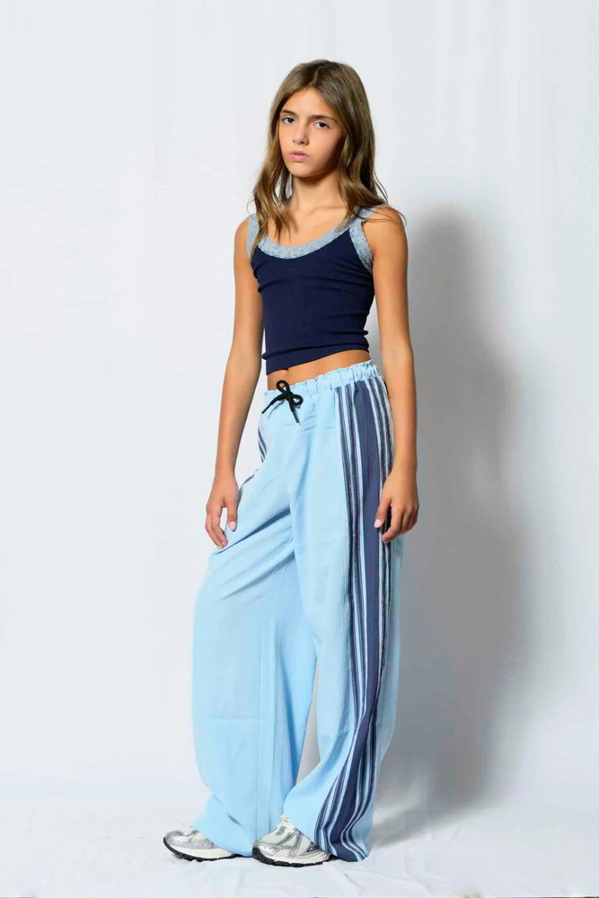 Baby Blue with Blue Stripe Becky Pant