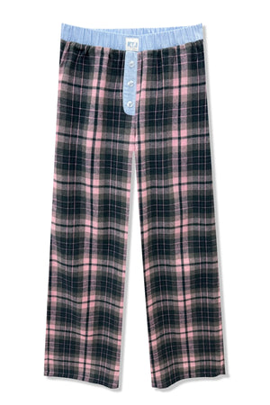 Katie J NYC Pink Plaid Bree Lounge Pant