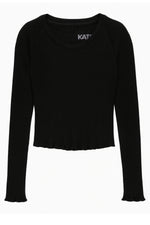 Katie J NYC Black Camden Longsleeve Top