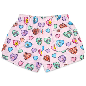 Candy Hearts Plush Shorts