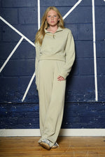 Katie J NYC Stone Dylan 3/4 Zip Sweatshirt