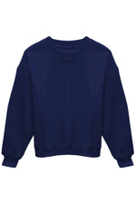 Navy Shane Oversized Crew Sweatshirt