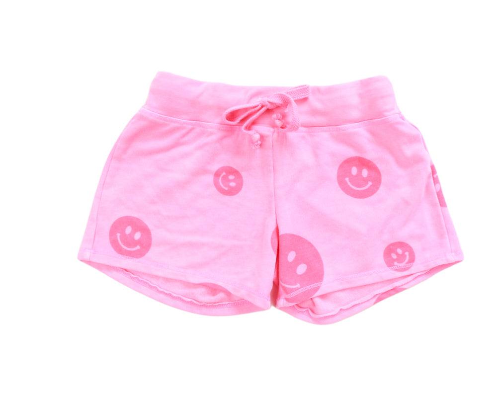 Lavender Happy Face Drawstring Shorts