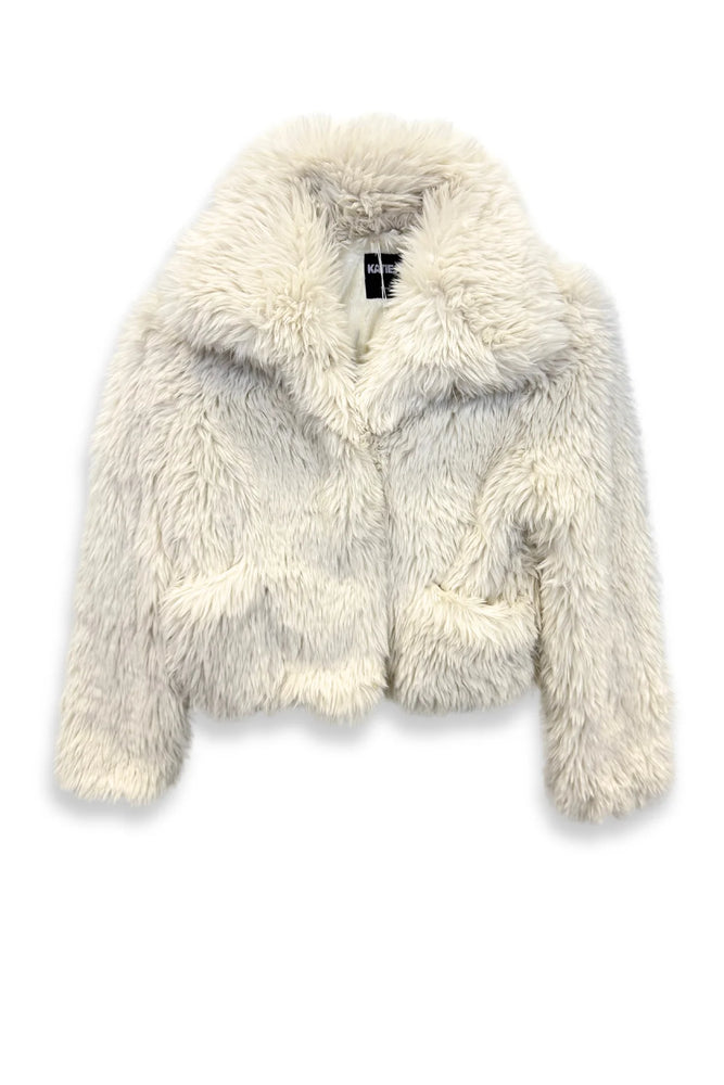 Winter White Faux Fur Elise Jacket