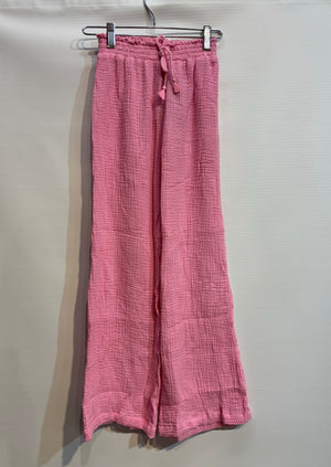 Pink Eyelet Tie Dye Knit Top