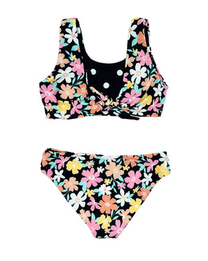 Floral & Polka Dot Waverly Reversible Bikini