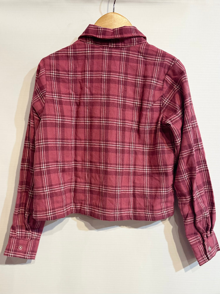 Pink Flannel Long Sleeve Plaid Top