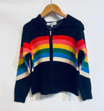 Black Hart Rainbow Zip Hoodie Sweater