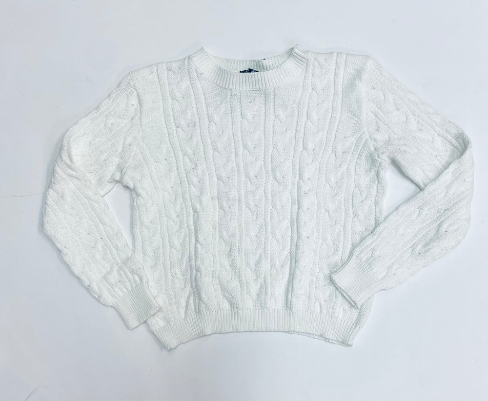 Off White Cable Knit FBZ Sweater