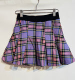 FBZ Plaid Pleated Skirt Purple