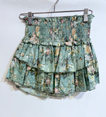 Bianca Sage Baroque Floral Skirt