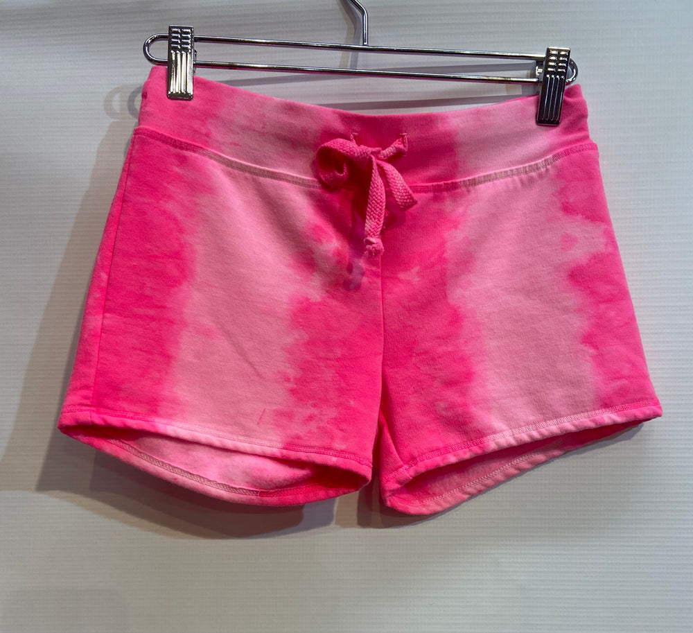 T2 Love Neon Pink Tie-dye Drawstring Shorts