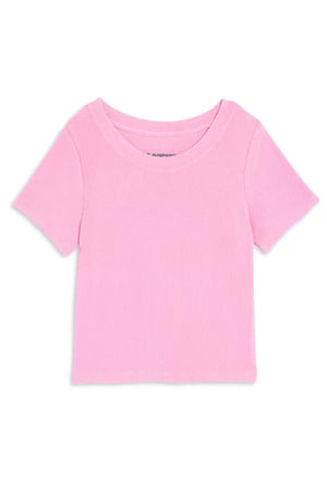 Baby Pink Livi Ribbed Babydoll Tee