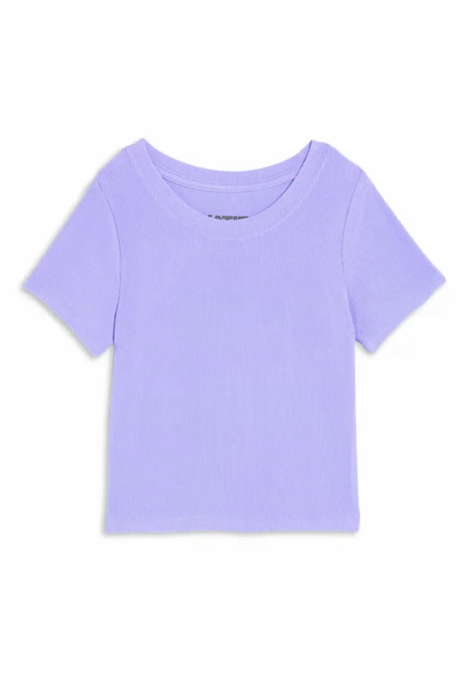 Lavender  Livi Ribbed Babydoll Tee