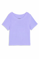 Lavender  Livi Ribbed Babydoll Tee