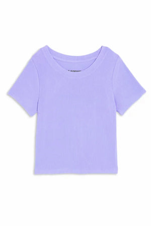Lavender  Livi Ribbed Babydoll Tee