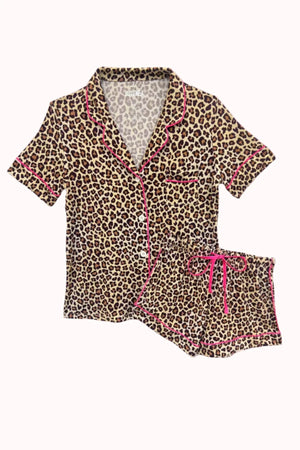 Hot Pink Leopard Lynn Print Lounge Set