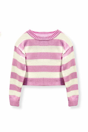 Megan Baby Pink Striped Sweater