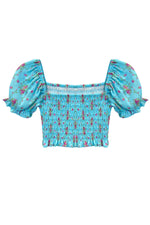 Turquoise Floral Marlee Top