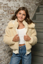 Katie J NYC Natural Sherpa Paddy Jacket