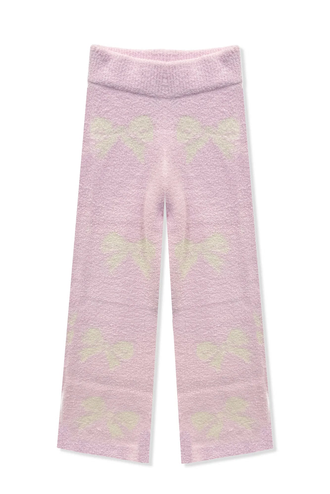 Katie J NYC Pink Bow Parker Crew Neck